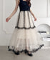 バイカラードットチュールスカート | LO2255219 | アイボリー