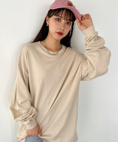 GILDAN(ギルダン) /ベーシック ロングスリーブ Tシャツ コットン ビッグシルエット オーバーサイズ サイズカラバリ豊富 長袖 ロンT 6.0オンス | 2193062 | ベージュ