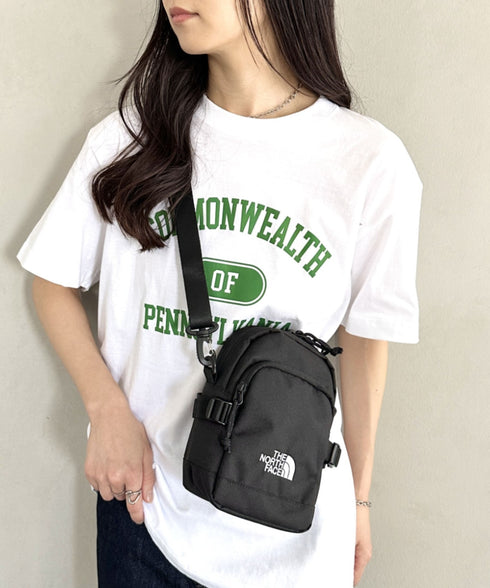THE NORTH FACE(ザ・ノースフェイス)/ワンポイント ロゴ刺繍 ショルダー クロス ミニバッグ/STANDARD CROSS BAG S | IM1251066 | ブラック