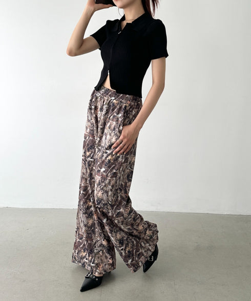 フロントダブルジップリブトップス | BA2252008 | ブラック