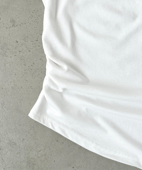 ワンショルダースタッズギャザートップス | BA2252009 | ホワイト