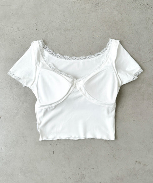 カップ付きレースコンパクトトップス | BA2252012 | ホワイト