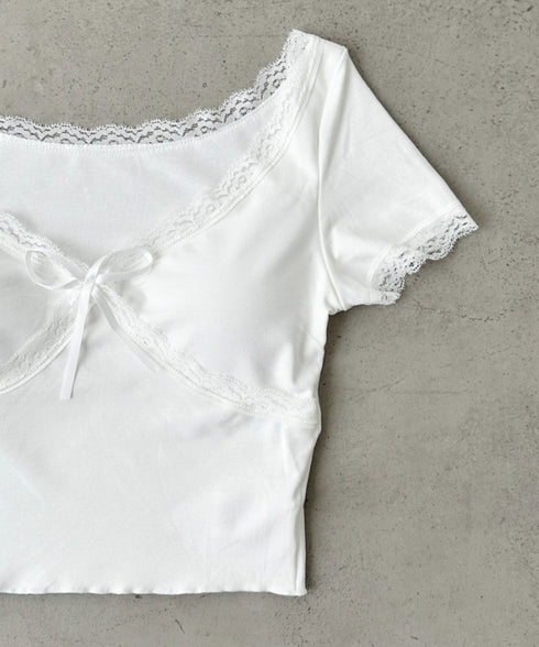 カップ付きレースコンパクトトップス | BA2252012 | ホワイト