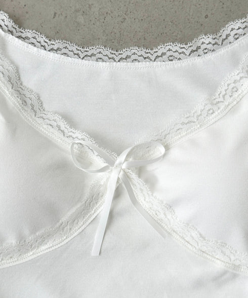カップ付きレースコンパクトトップス | BA2252012 | ホワイト