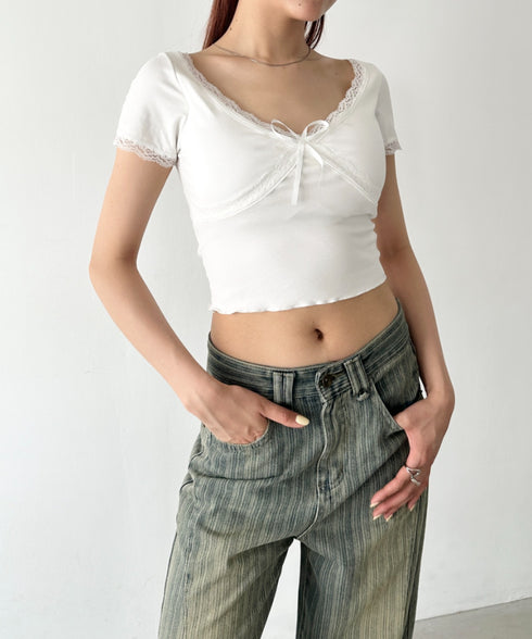 カップ付きレースコンパクトトップス | BA2252012 | ホワイト