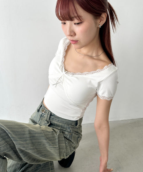 カップ付きレースコンパクトトップス | BA2252012 | ホワイト