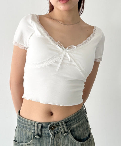 カップ付きレースコンパクトトップス | BA2252012 | ホワイト