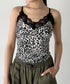 カップ付きレオパードレースキャミソール | BA2255031 | ホワイト