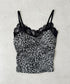 カップ付きレオパードレースキャミソール | BA2255031 | グレー