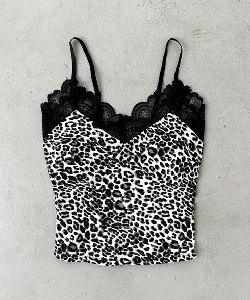 カップ付きレオパードレースキャミソール | BA2255031 | ホワイト