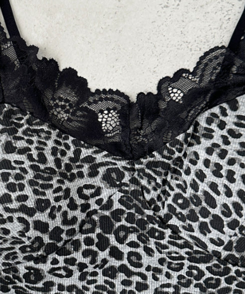 カップ付きレオパードレースキャミソール | BA2255031 | ブラウン