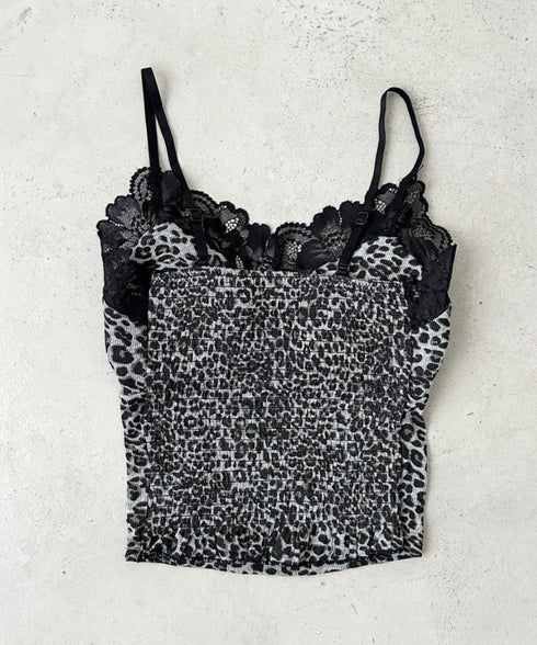 カップ付きレオパードレースキャミソール | BA2255031 | ホワイト