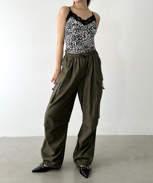 カップ付きレオパードレースキャミソール | BA2255031 | ホワイト