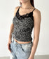 カップ付きレオパードレースキャミソール | BA2255031 | グレー