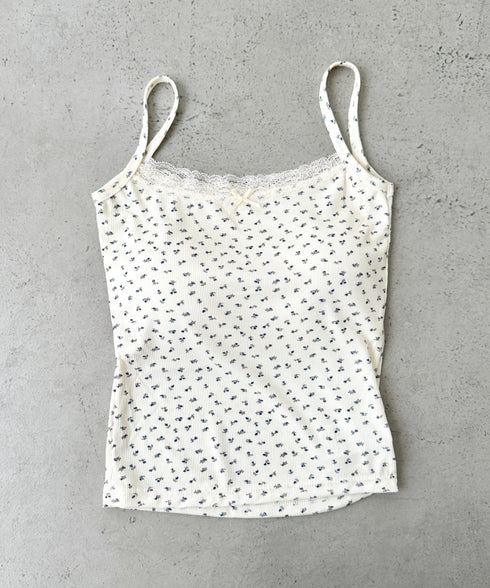 カップ付き小花柄レースキャミソール | BA2255032 | アイボリー