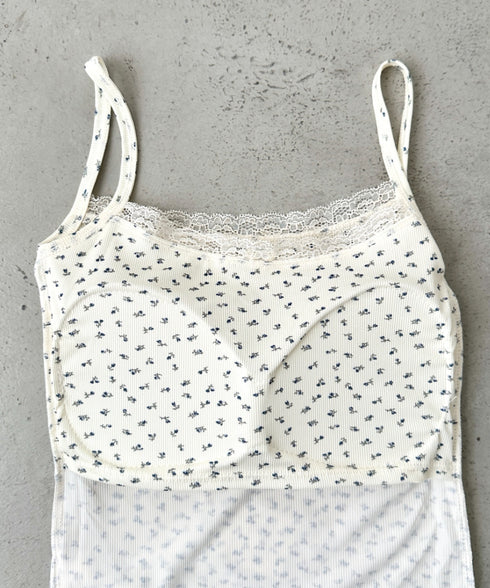 カップ付き小花柄レースキャミソール | BA2255032 | アイボリー