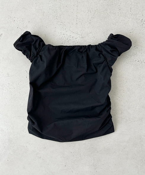 ギャザーデザインノースリーブシャツ | BA2252014 | ブラック