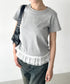 裾レースデザインTシャツ | BA2252016 | グレー