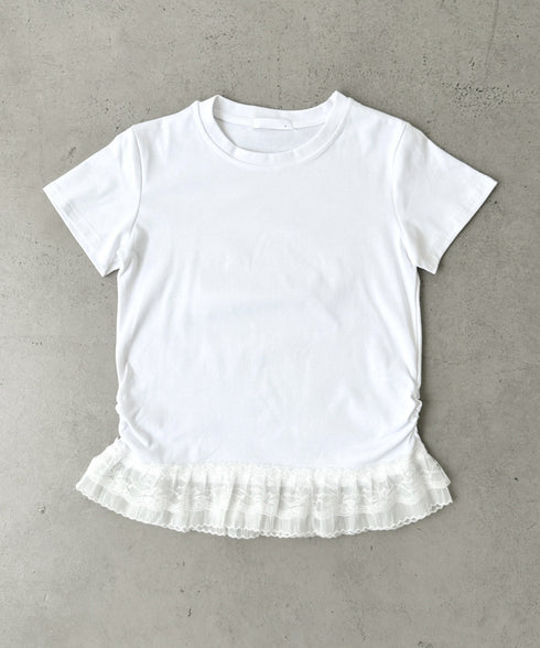 裾レースデザインTシャツ | BA2252016 | ホワイト