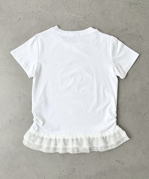 裾レースデザインTシャツ | BA2252016 | ホワイト