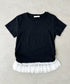 裾レースデザインTシャツ | BA2252016 | ブラック