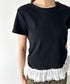 裾レースデザインTシャツ | BA2252016 | ブラック