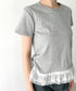裾レースデザインTシャツ | BA2252016 | グレー