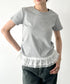 裾レースデザインTシャツ | BA2252016 | グレー