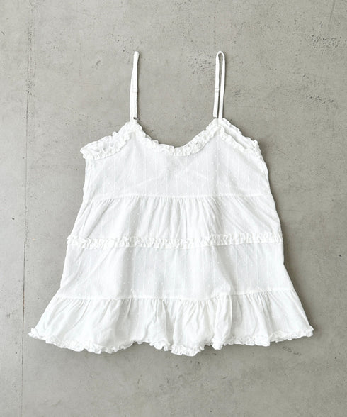 コットンフリルドットキャミワンピース | BA2255033 | ホワイト