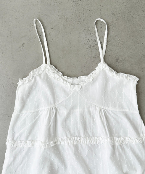 コットンフリルドットキャミワンピース | BA2255033 | ホワイト