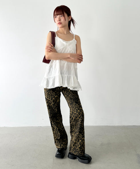 コットンフリルドットキャミワンピース | BA2255033 | ホワイト