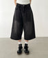 デニムハーフワイドパンツ | BA2252006 | ブラック