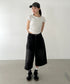 デニムハーフワイドパンツ | BA2252006 | ブラック