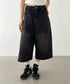 デニムハーフワイドパンツ | BA2252006 | ブラック