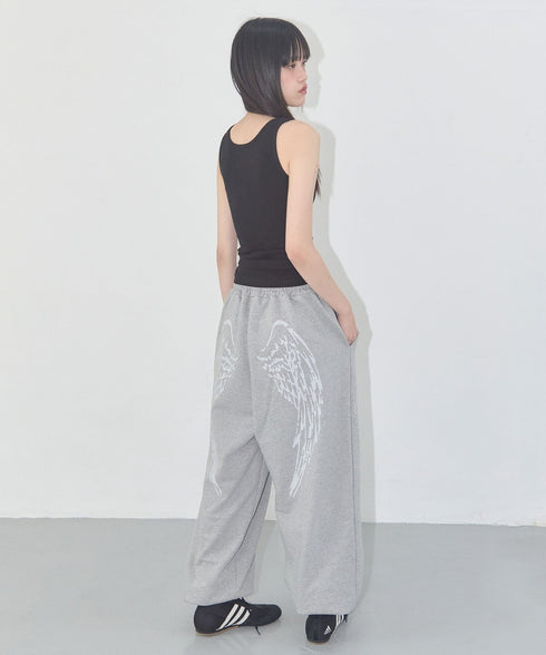 FANCY CLUB(ファンシークラブ)/ワイド ルーズ エンジェル ジョガー スウェットパンツ/ANGEL VINTAGE SWEATPANTS | AT2252011 | グレー