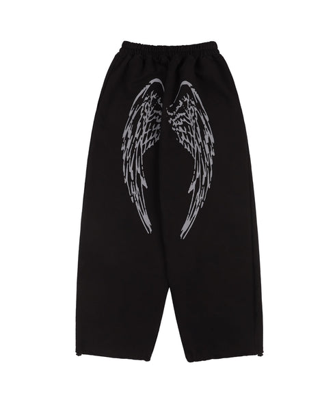 FANCY CLUB(ファンシークラブ)/ワイド ルーズ エンジェル ジョガー スウェットパンツ/ANGEL VINTAGE SWEATPANTS | AT2252011 | ブラック