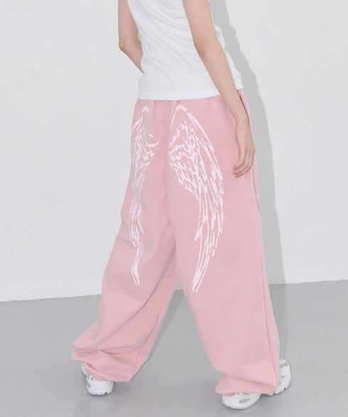 FANCY CLUB(ファンシークラブ)/ワイド ルーズ エンジェル ジョガー スウェットパンツ/ANGEL VINTAGE SWEATPANTS | AT2252011 | ピンク