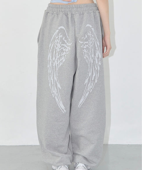 FANCY CLUB(ファンシークラブ)/ワイド ルーズ エンジェル ジョガー スウェットパンツ/ANGEL VINTAGE SWEATPANTS | AT2252011 | グレー