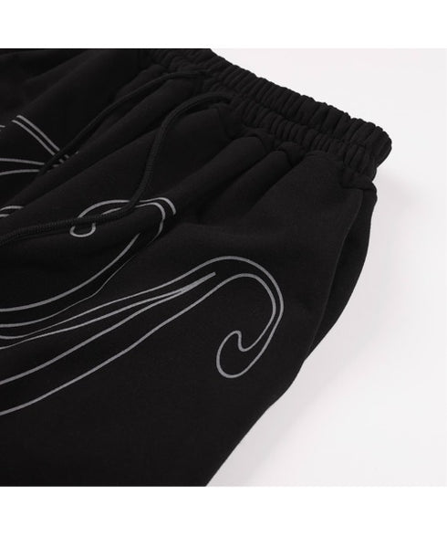 FANCY CLUB(ファンシークラブ)/ワイド ルーズ エンジェル ジョガー スウェットパンツ/ANGEL VINTAGE SWEATPANTS | AT2252011 | ブラック