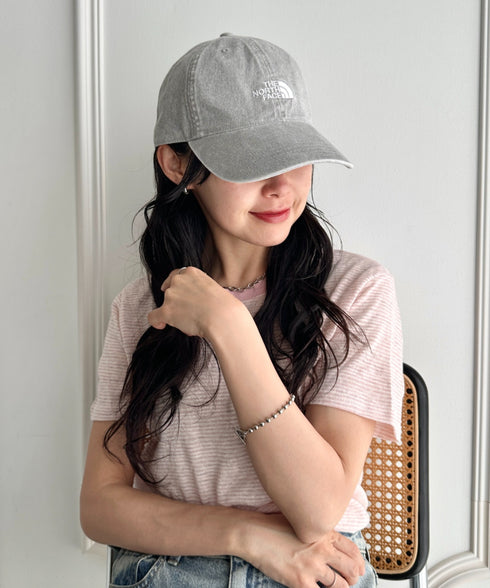 THE NORTH FACE(ザ・ノースフェイス)/ワンポイント ロゴ刺繍 キャップ 帽子/LOGO BALL CAP | IM5251069 | ライトグレー