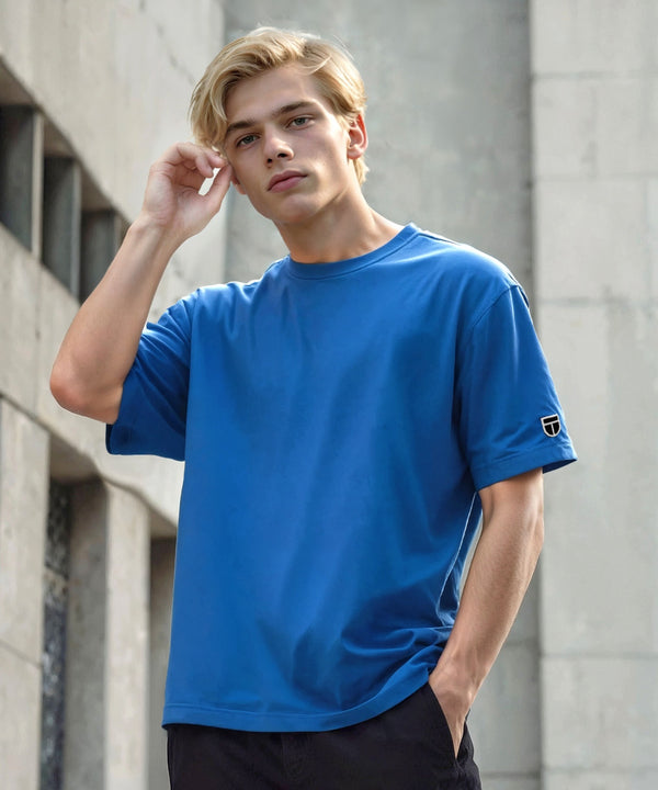 NEWTRAL(ニュートラル)/205 5.6oz スタンダードエンブレムT/サイズ展開多数 コットン 無地 半袖 Tシャツ | NT2009005 | ブルー