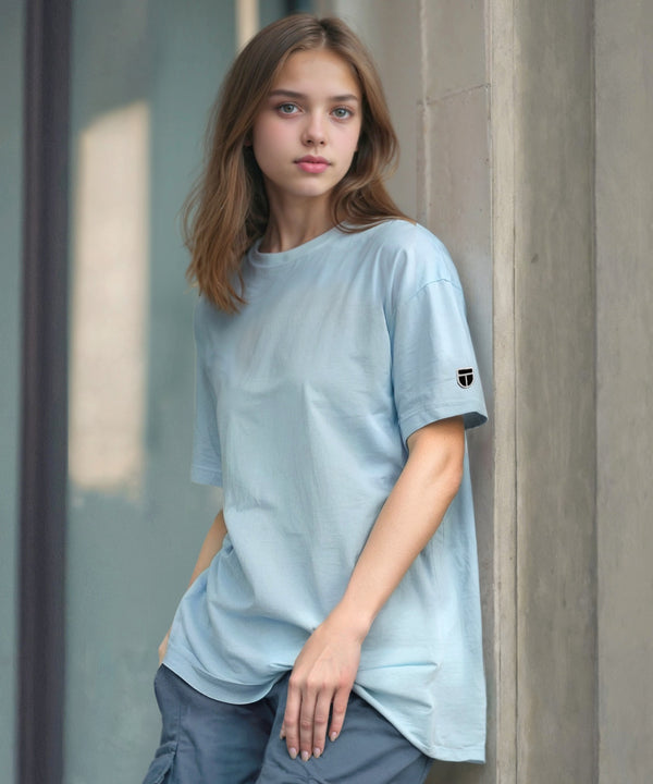 NEWTRAL(ニュートラル)/205 5.6oz スタンダードエンブレムT/サイズ展開多数 コットン 無地 半袖 Tシャツ | NT2009005 | ライトブルー