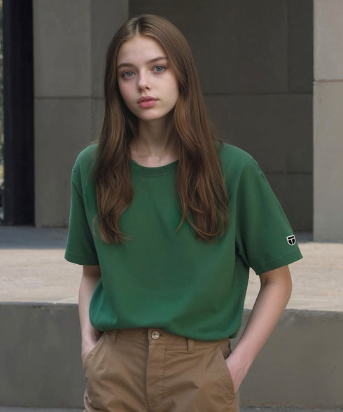 NEWTRAL(ニュートラル)/205 5.6oz スタンダードエンブレムT/サイズ展開多数 コットン 無地 半袖 Tシャツ | NT2009005 | ダークグリーン