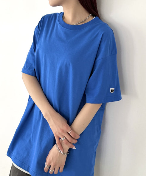 NEWTRAL(ニュートラル)/205 5.6oz スタンダードエンブレムT/サイズ展開多数 コットン 無地 半袖 Tシャツ | NT2009005 | ブルー