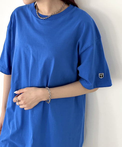 NEWTRAL(ニュートラル)/205 5.6oz スタンダードエンブレムT/サイズ展開多数 コットン 無地 半袖 Tシャツ | NT2009005 | ブルー