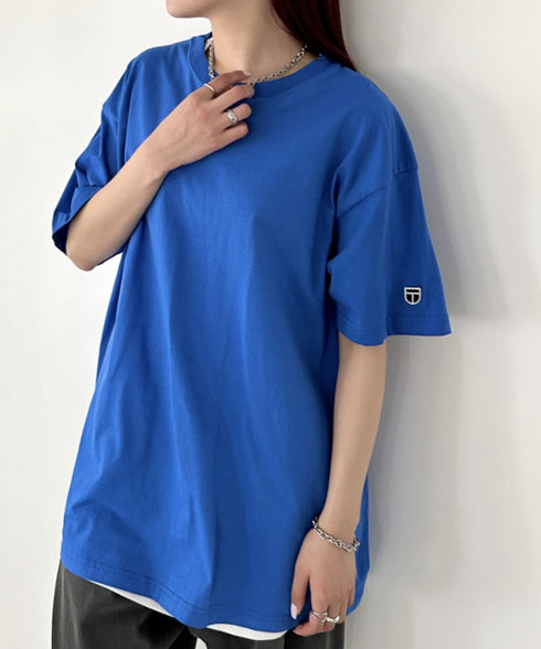 NEWTRAL(ニュートラル)/205 5.6oz スタンダードエンブレムT/サイズ展開多数 コットン 無地 半袖 Tシャツ | NT2009005 | ブルー