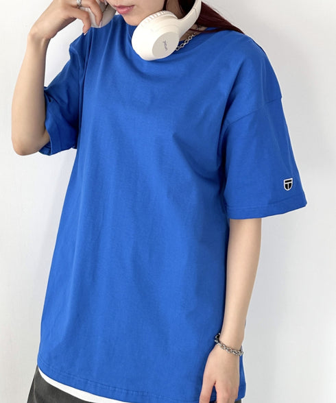 NEWTRAL(ニュートラル)/205 5.6oz スタンダードエンブレムT/サイズ展開多数 コットン 無地 半袖 Tシャツ | NT2009005 | ブルー