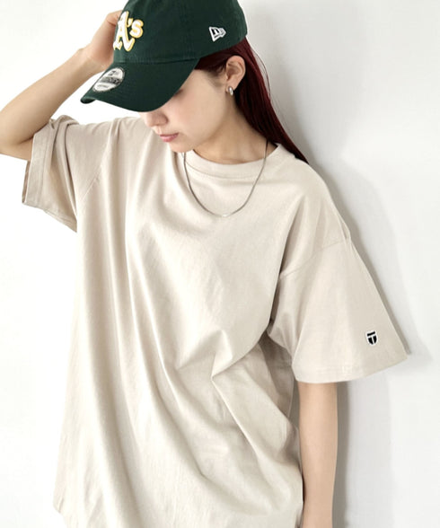 NEWTRAL(ニュートラル)/205 5.6oz スタンダードエンブレムT/サイズ展開多数 コットン 無地 半袖 Tシャツ | NT2009005 | サンドベージュ