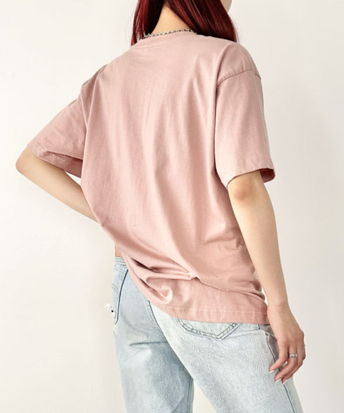 NEWTRAL(ニュートラル)/205 5.6oz スタンダードエンブレムT/サイズ展開多数 コットン 無地 半袖 Tシャツ | NT2009005 | ライトピンク