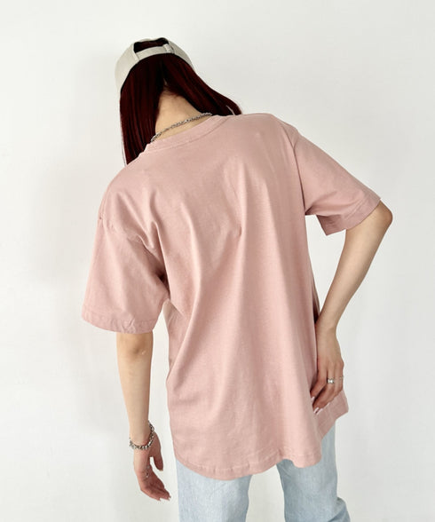 NEWTRAL(ニュートラル)/205 5.6oz スタンダードエンブレムT/サイズ展開多数 コットン 無地 半袖 Tシャツ | NT2009005 | ライトピンク